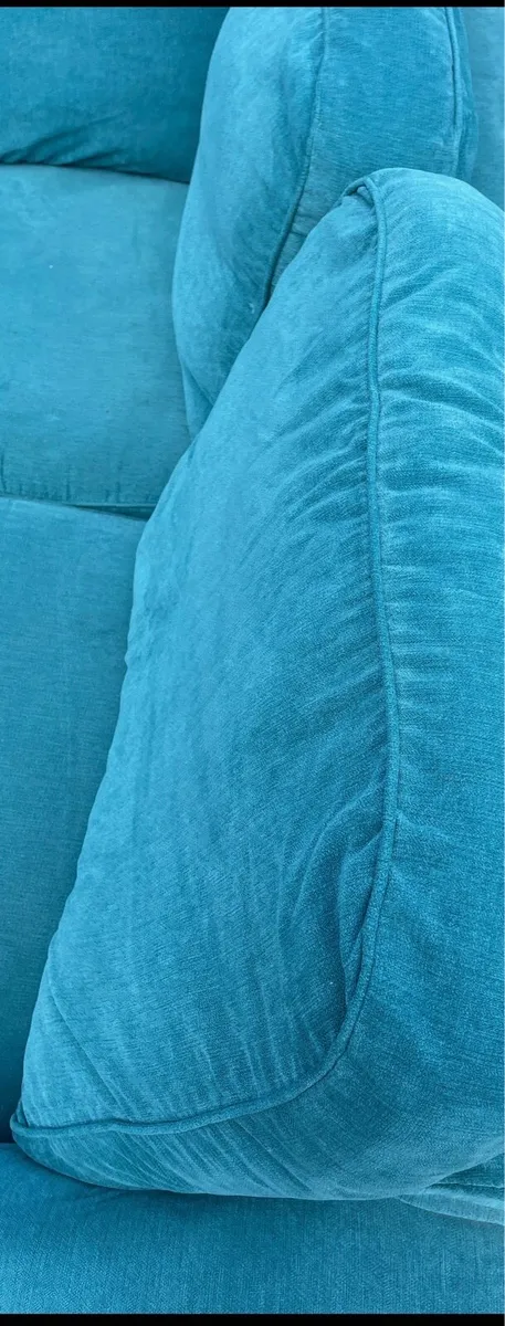Teal corner sofa L shaped couch /sofabed - Image 4