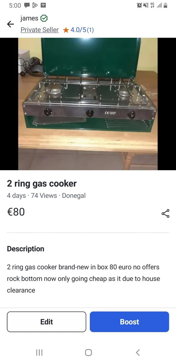 2 ring gass cooker - Image 2