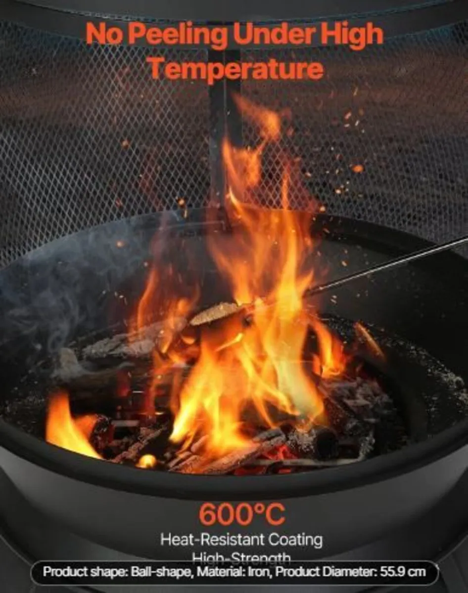 Chiminea, 22 Inch Outdoor Wood Burning - Image 3