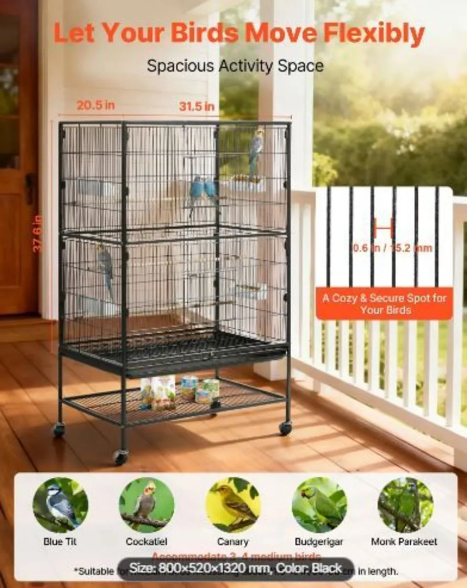 Bird Cage, 800 x 520 x 1320mm - Image 1