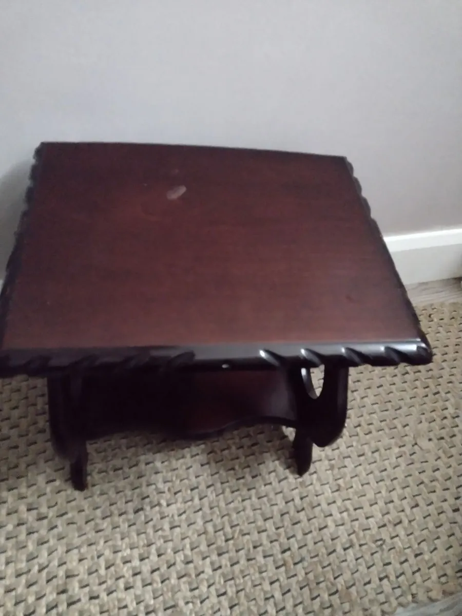 Vintage mahogany side table or plant stand - Image 2