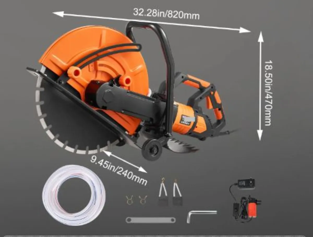 16"/40.6cm Electric Concrete Saw Wet/Dry Saw Cutte - Image 4