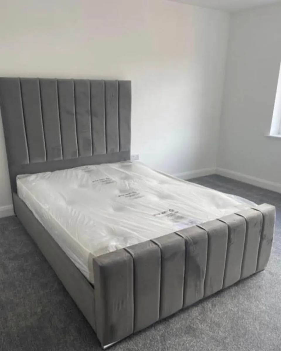 Double & King Size Bed Frame With Mattress Opt - Image 4
