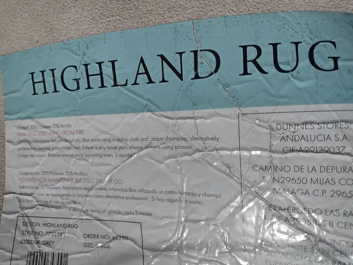 As new Highland deep pile fireside/ hall rug - Image 4