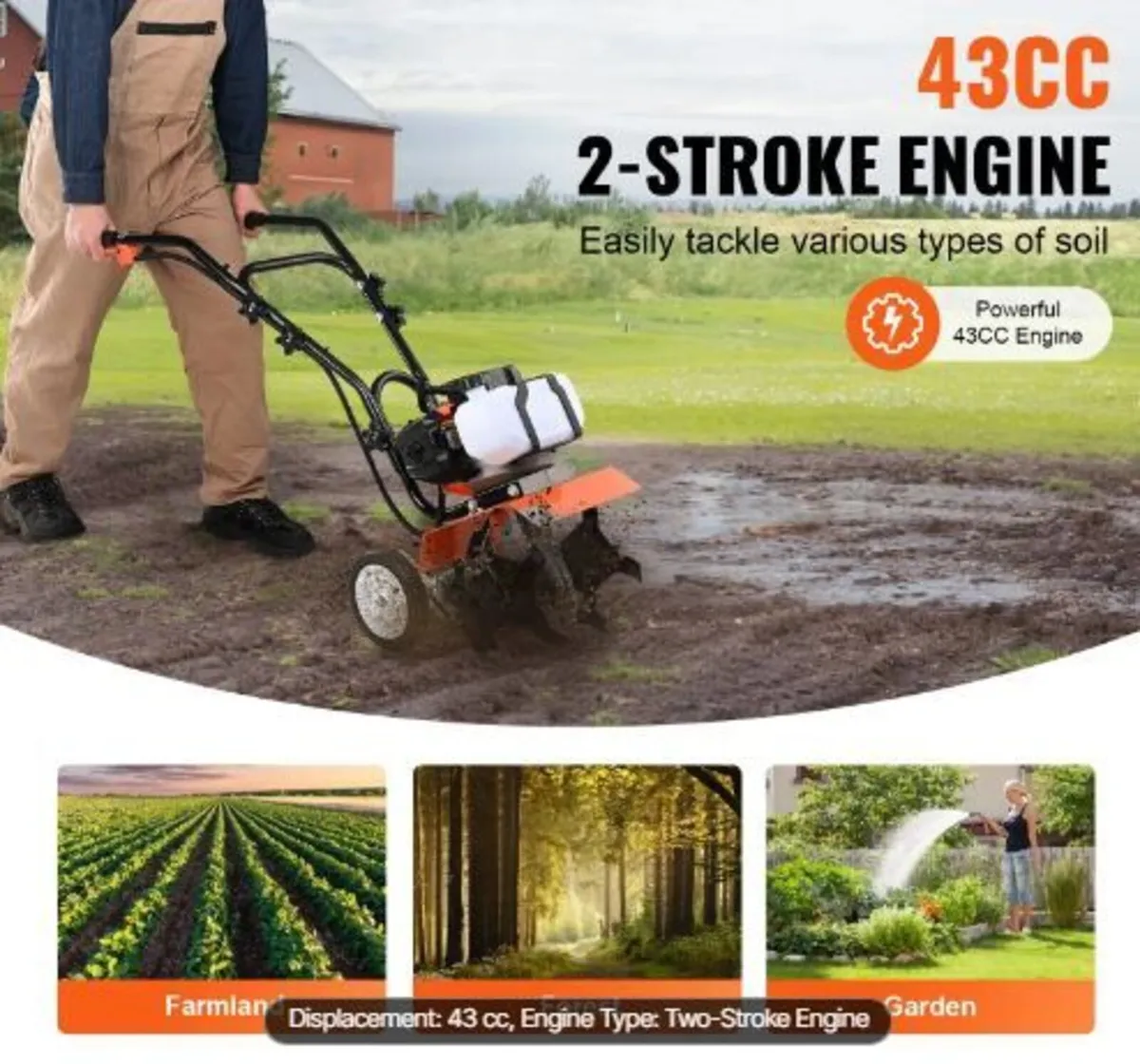 Tiller Cultivator Gas Powered - Image 1