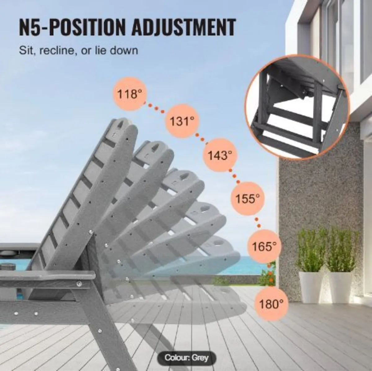Chaise Lounge Chair, 181 kg Weight Capacity - Image 3