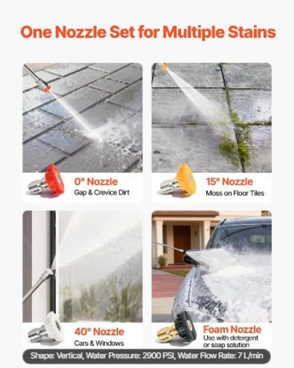Gas Pressure Washer 2900 PSI and Max 7 L/min, - Image 2