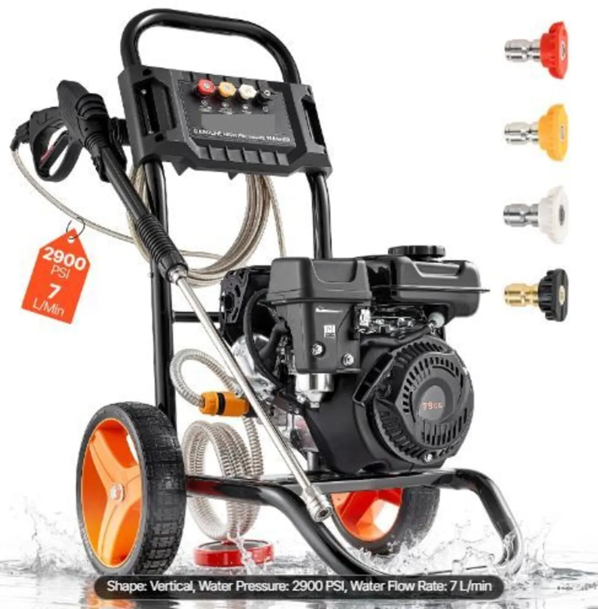 Gas Pressure Washer 2900 PSI and Max 7 L/min, - Image 4