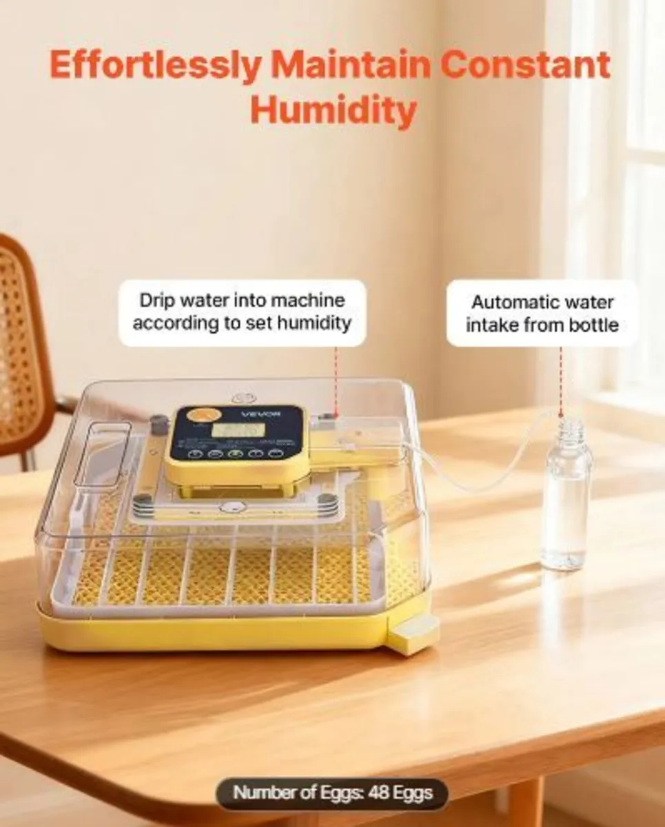 48 Egg Incubator, Automatic Egg Turner - Image 4
