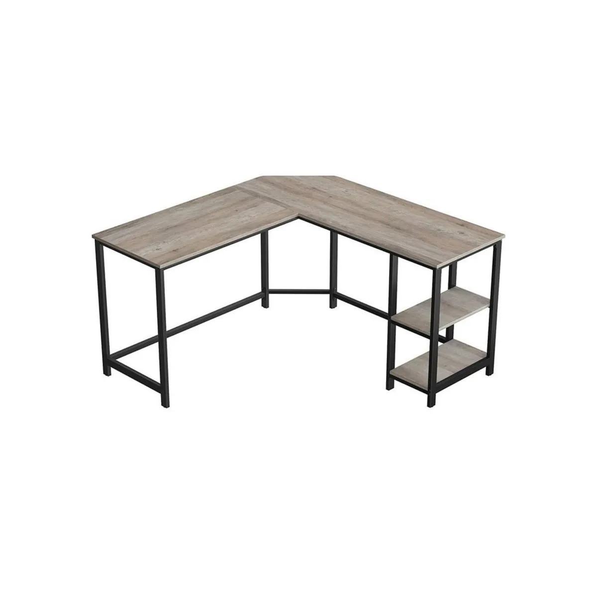 L-Shaped Corner Computer Desk with Storage Shelves - Image 2