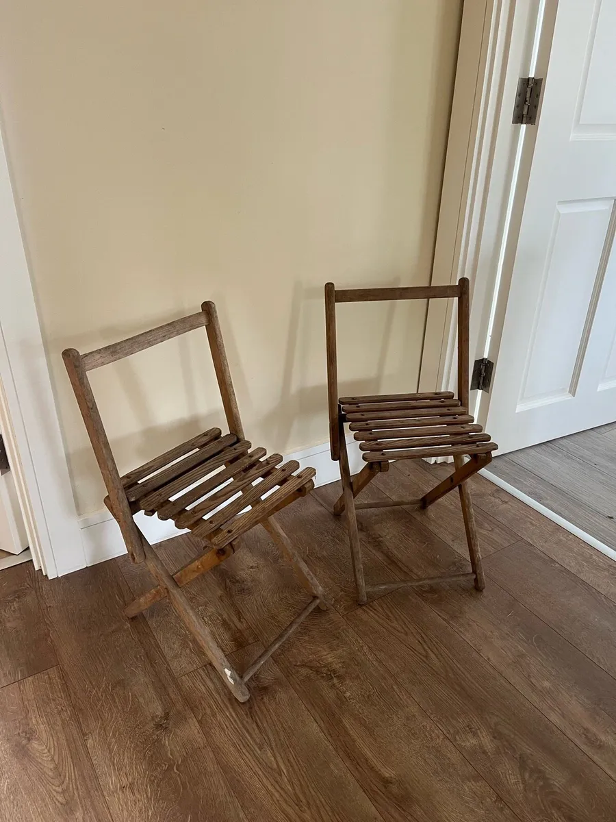 Vintage French Folding Chairs - Image 1