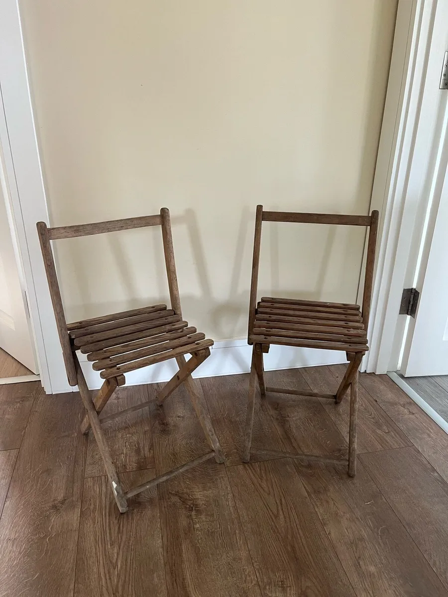 Vintage French Folding Chairs - Image 2