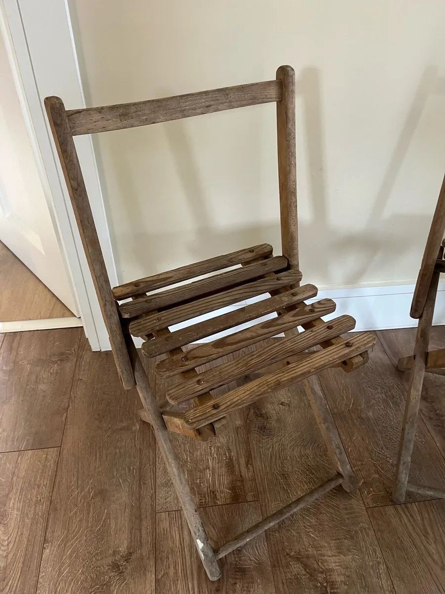 Vintage French Folding Chairs - Image 3