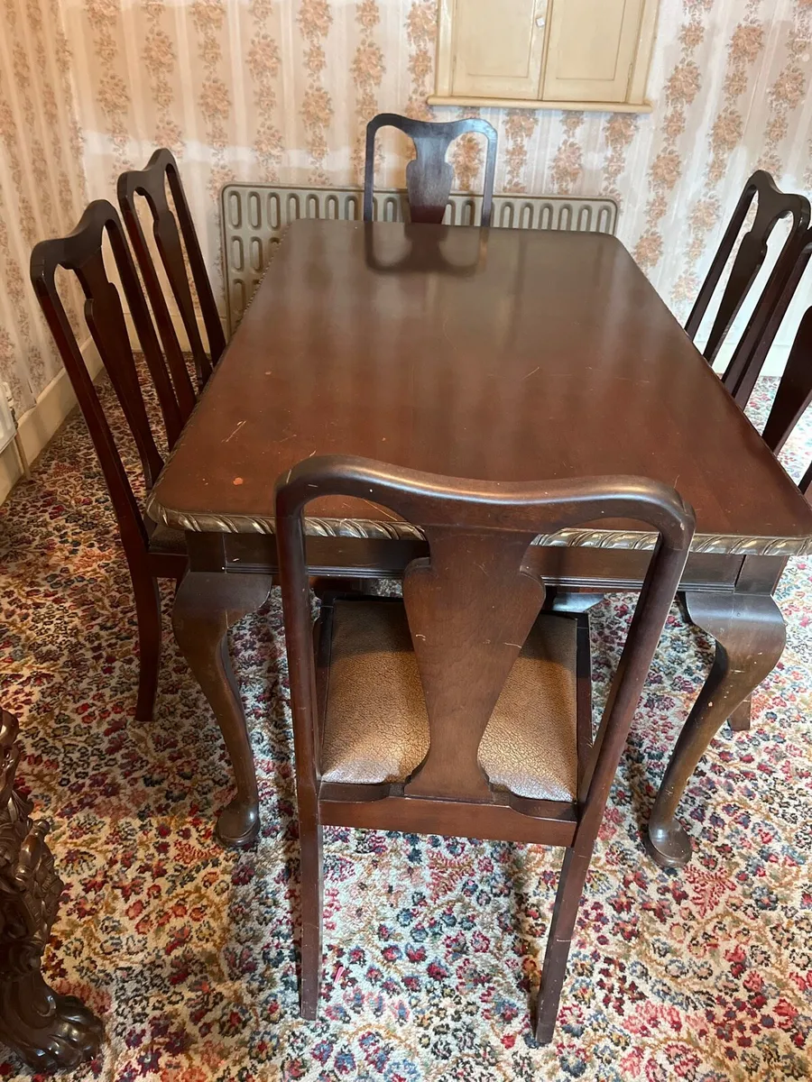 Dining room table and chairs, seats 6 - Image 1