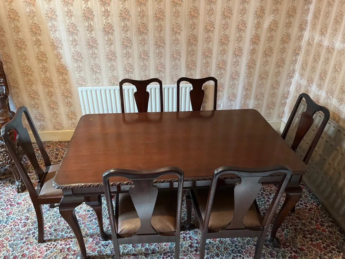 Dining room table and chairs, seats 6 - Image 2