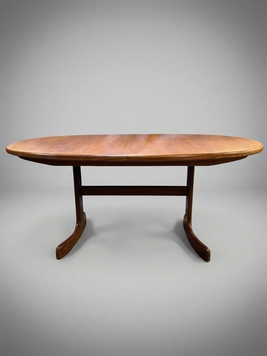 Mid-Century Teak G-Plan "Whale Tail" Extending Dining Table - Image 1