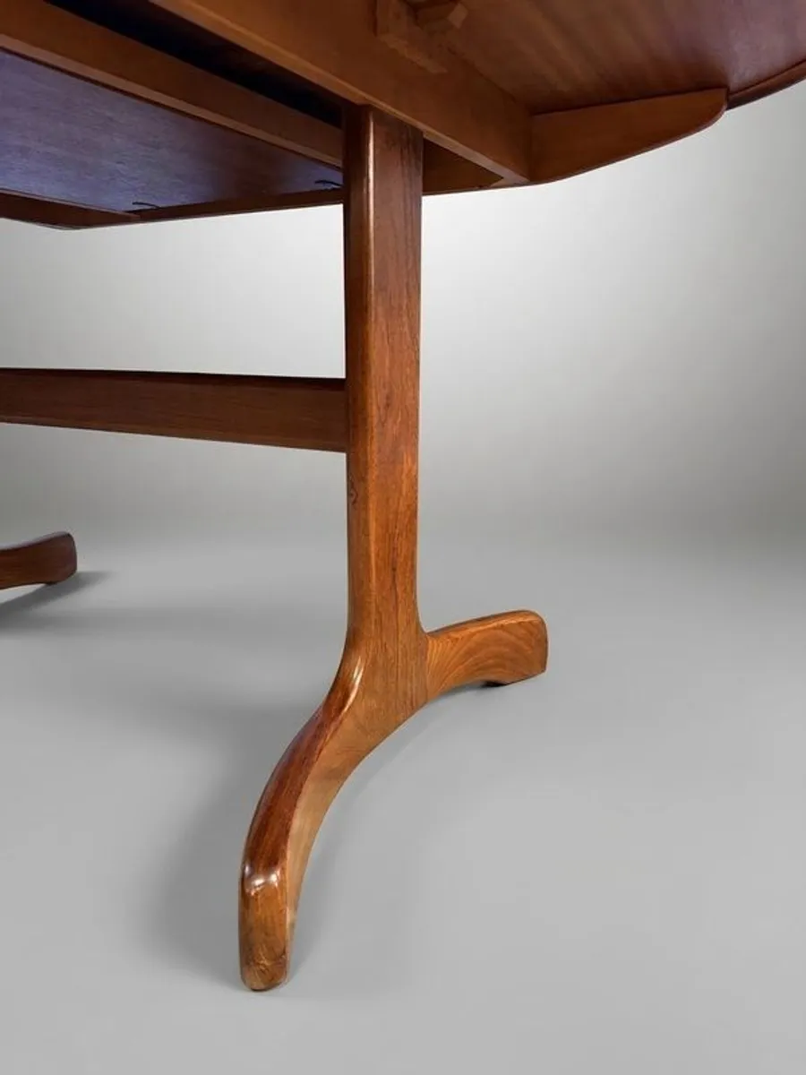 Mid-Century Teak G-Plan "Whale Tail" Extending Dining Table - Image 2