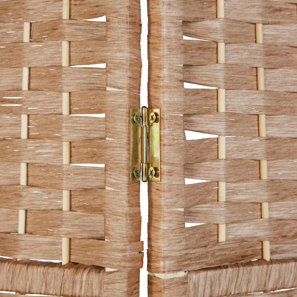 6 Panel Folding Room Divider Natural Woven Privacy - Image 4
