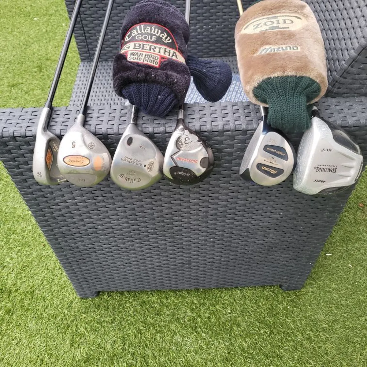 golf clubs 3 drivers,  1x3 metal Wood ,1x5 metal wood   selection  of 4 putters - Image 2