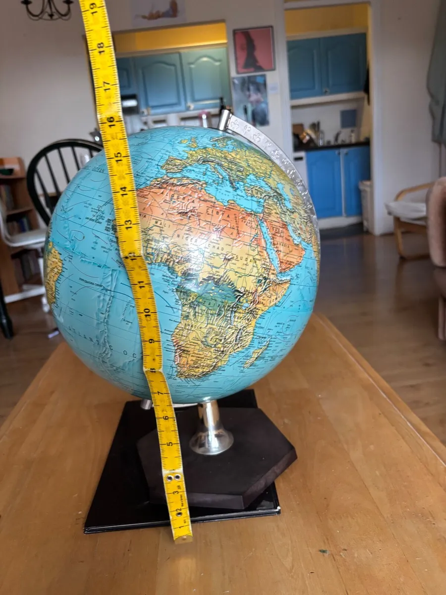World Globe with Chrome Stand - Image 2
