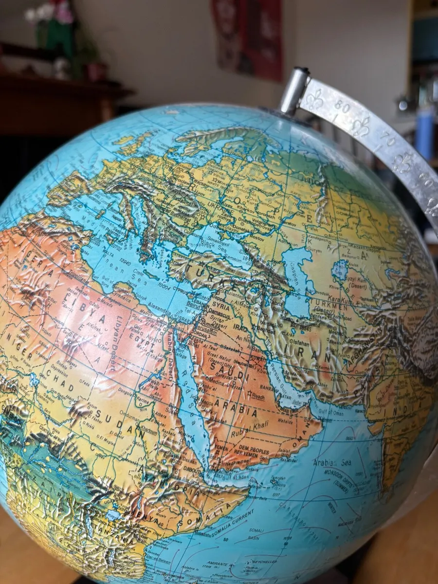 World Globe with Chrome Stand - Image 3