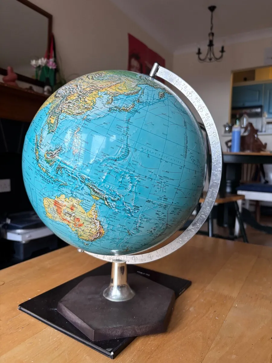World Globe with Chrome Stand - Image 1