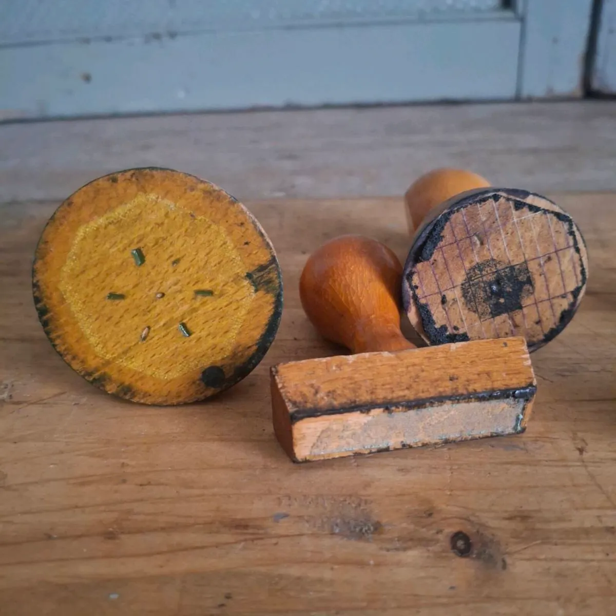 Vintage French Wooden Stamp Handles - Image 4