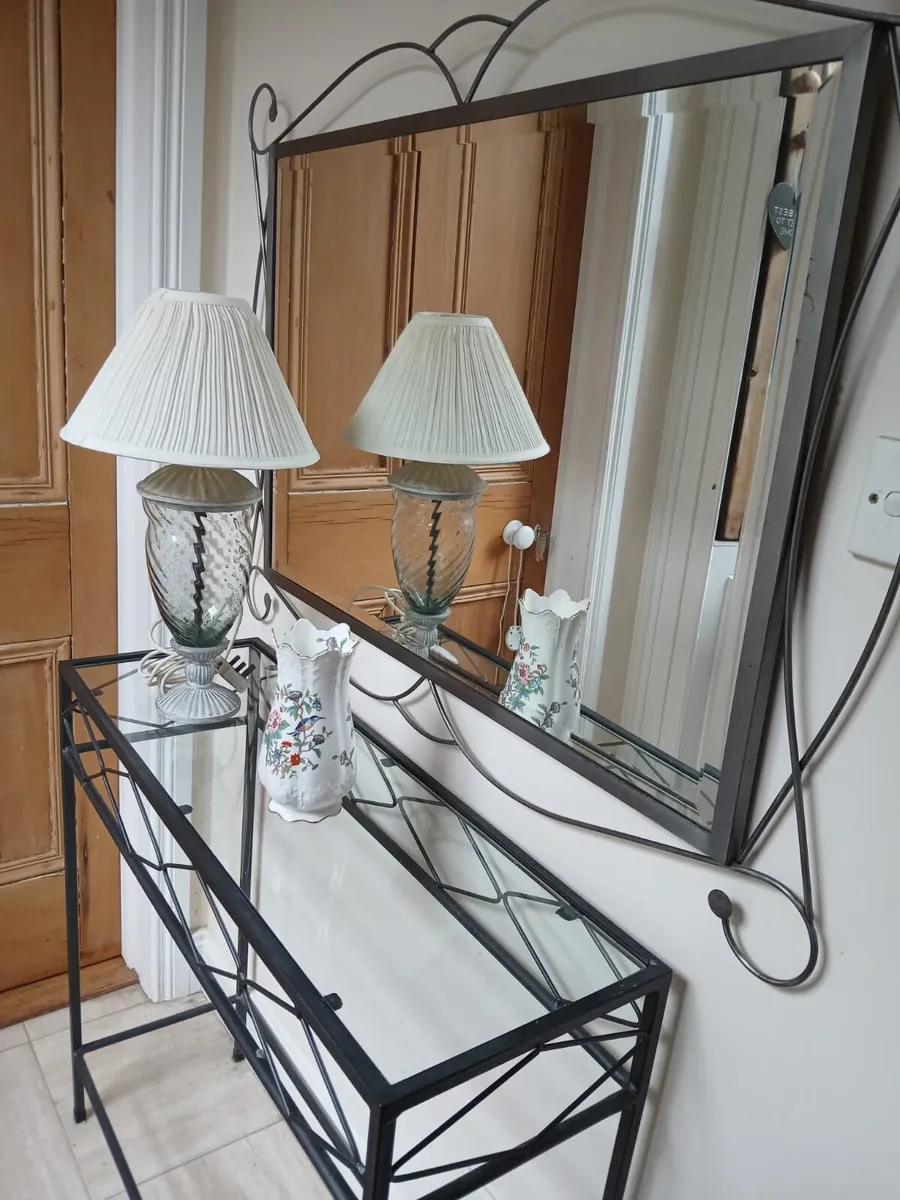 Hall Table & Mirror - Image 1