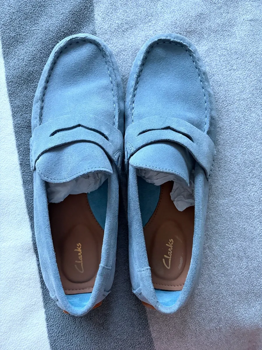 Men’s blue suede loafers , brand new , in box - Image 1