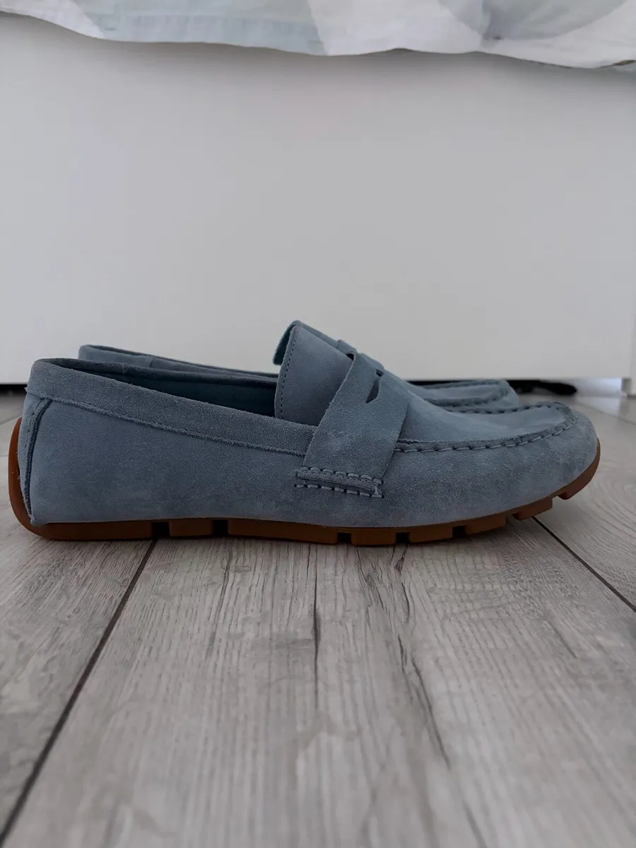 Men’s blue suede loafers , brand new , in box - Image 2