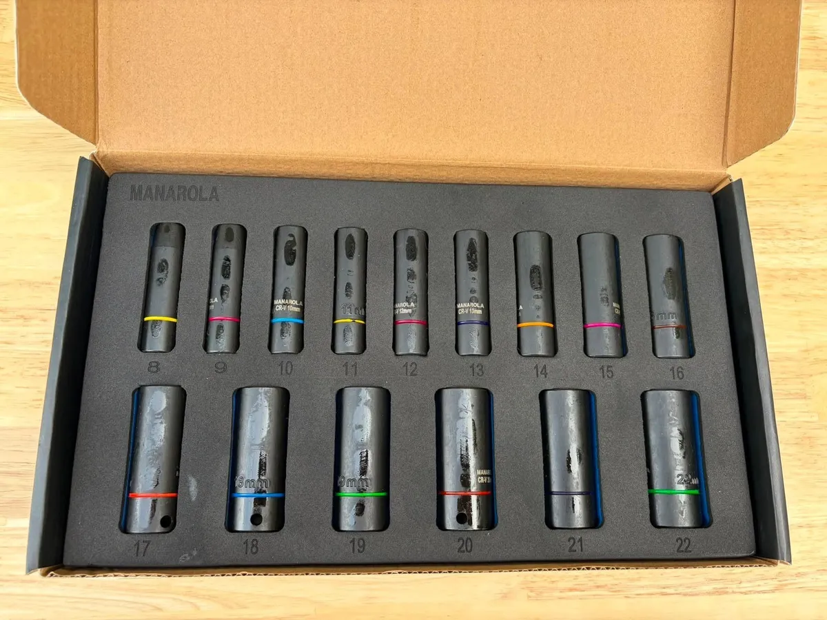MANAROLA 15PC 3/8" Deep Impact Socket Set - Image 2