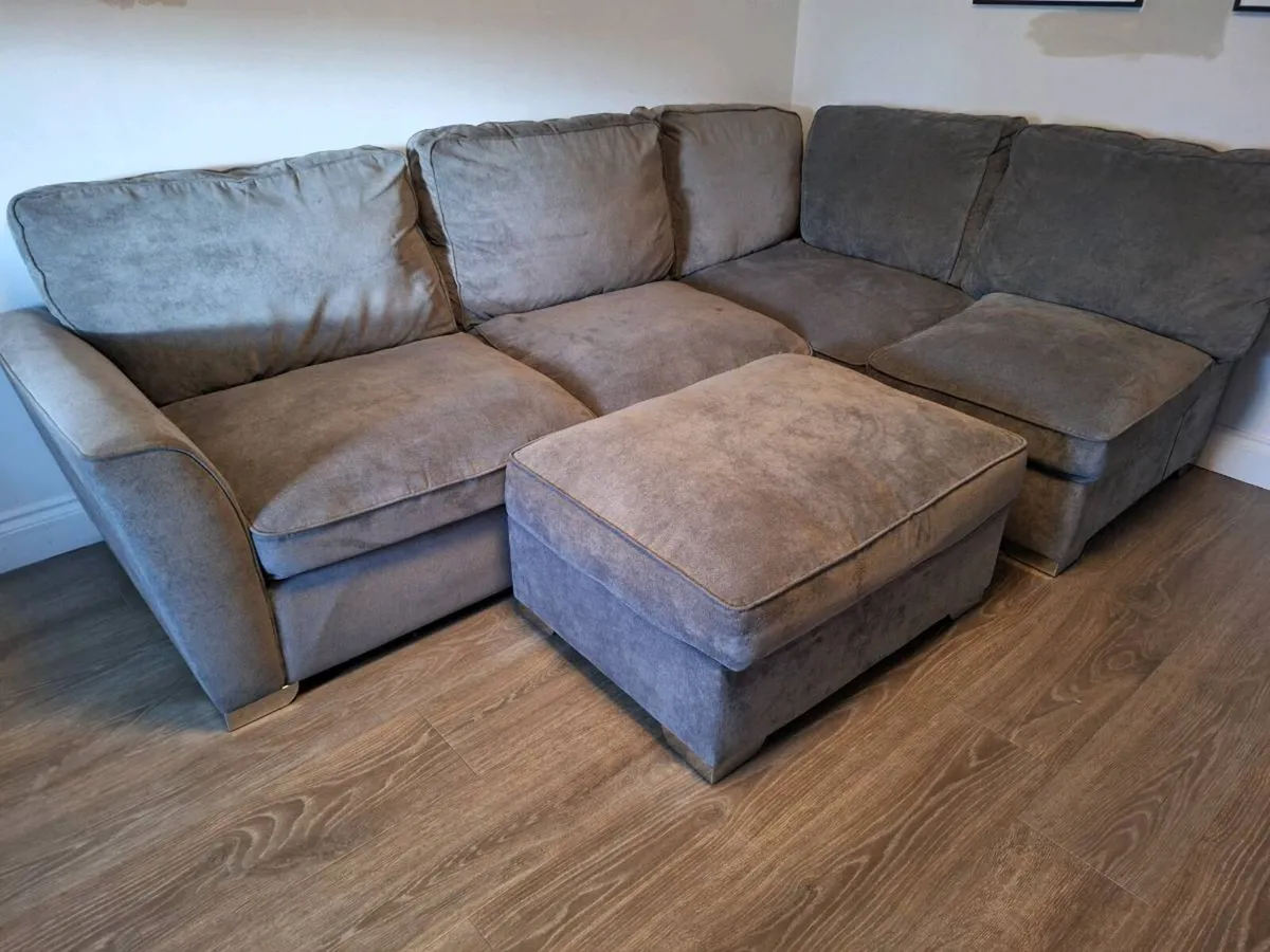 L Shape corner Couch With Footstool - Image 3
