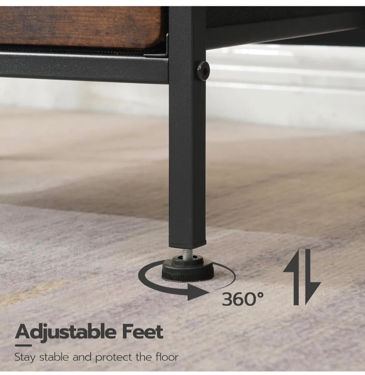 Bedside Table with Charging Station, Side Table wi - Image 4