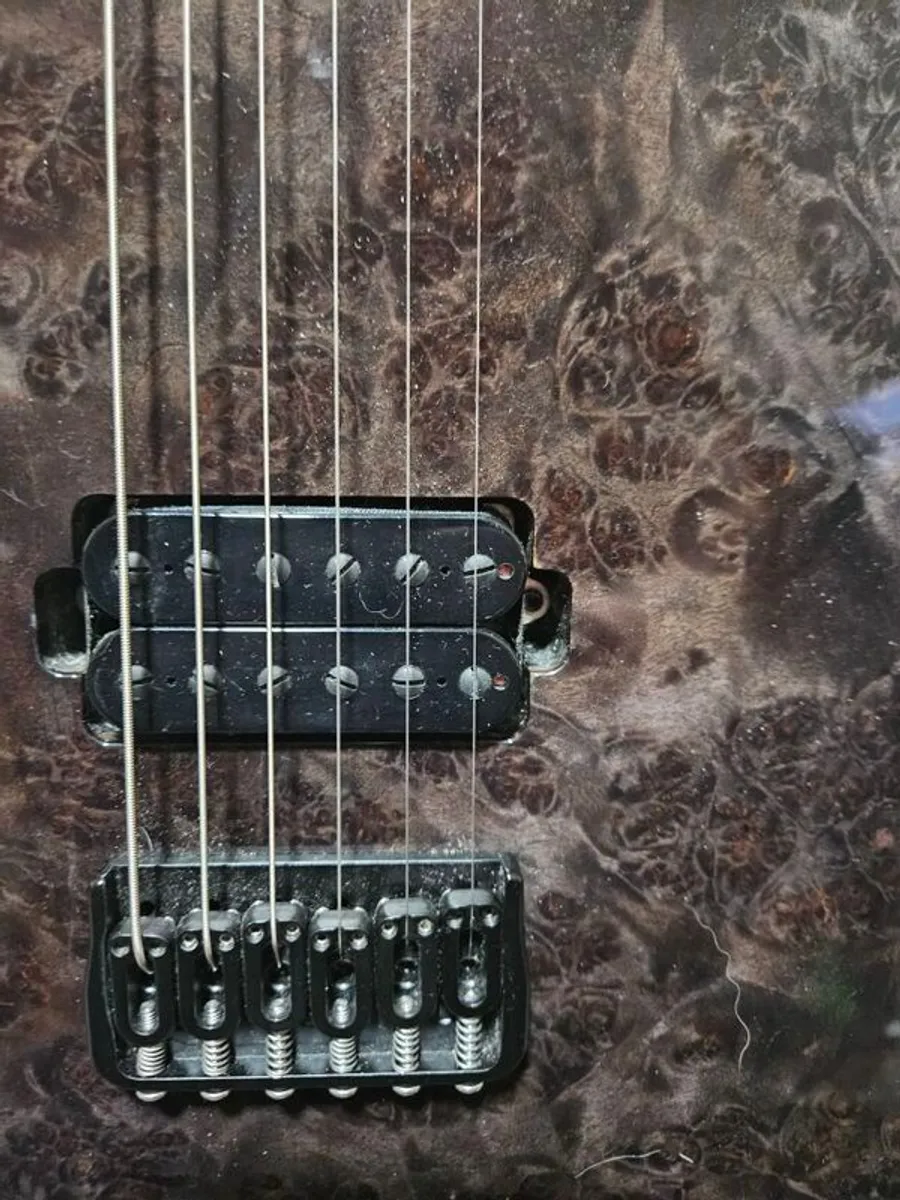 Kiesel Solo-6 Custom Burl Maple Top - Transparent Black - Image 3
