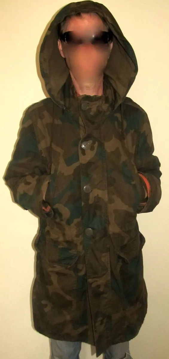 DKNY Camouflague Parka Coat  Size Medium - Image 2