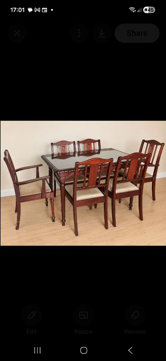 Dining table and 6 chairs - Image 1