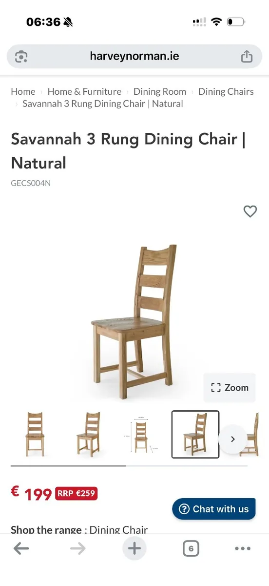 Dining set solid oak - Image 2