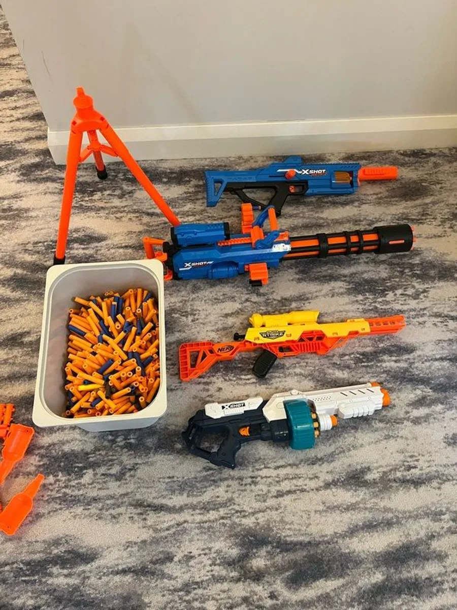 Selection of Nerf Guns and Nerf bullets - Image 1