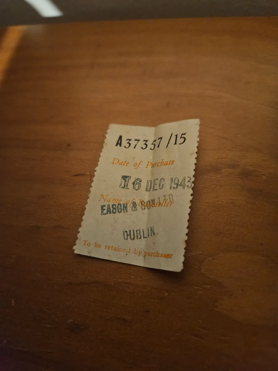 Vintage Eason's Receipt 1943 - Image 1