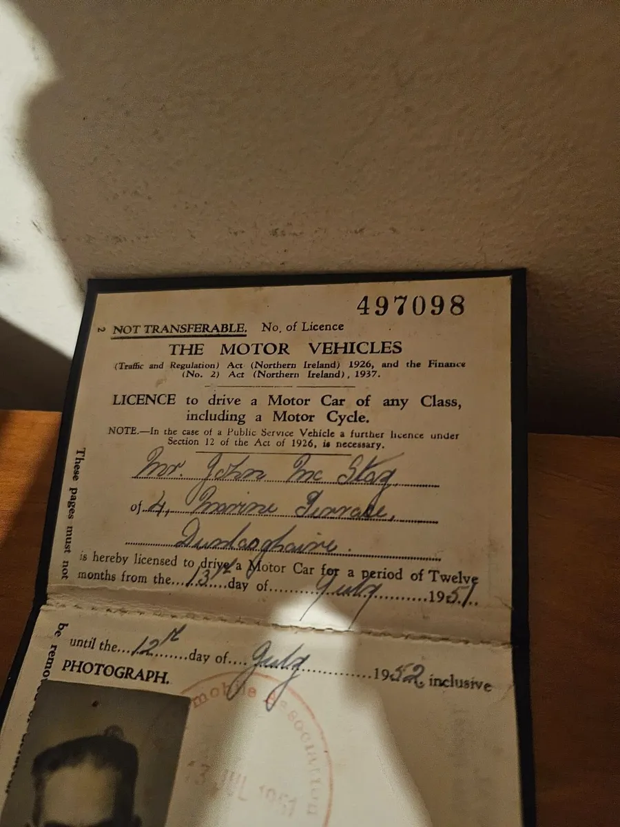 Vintage Driving Licence - Image 2