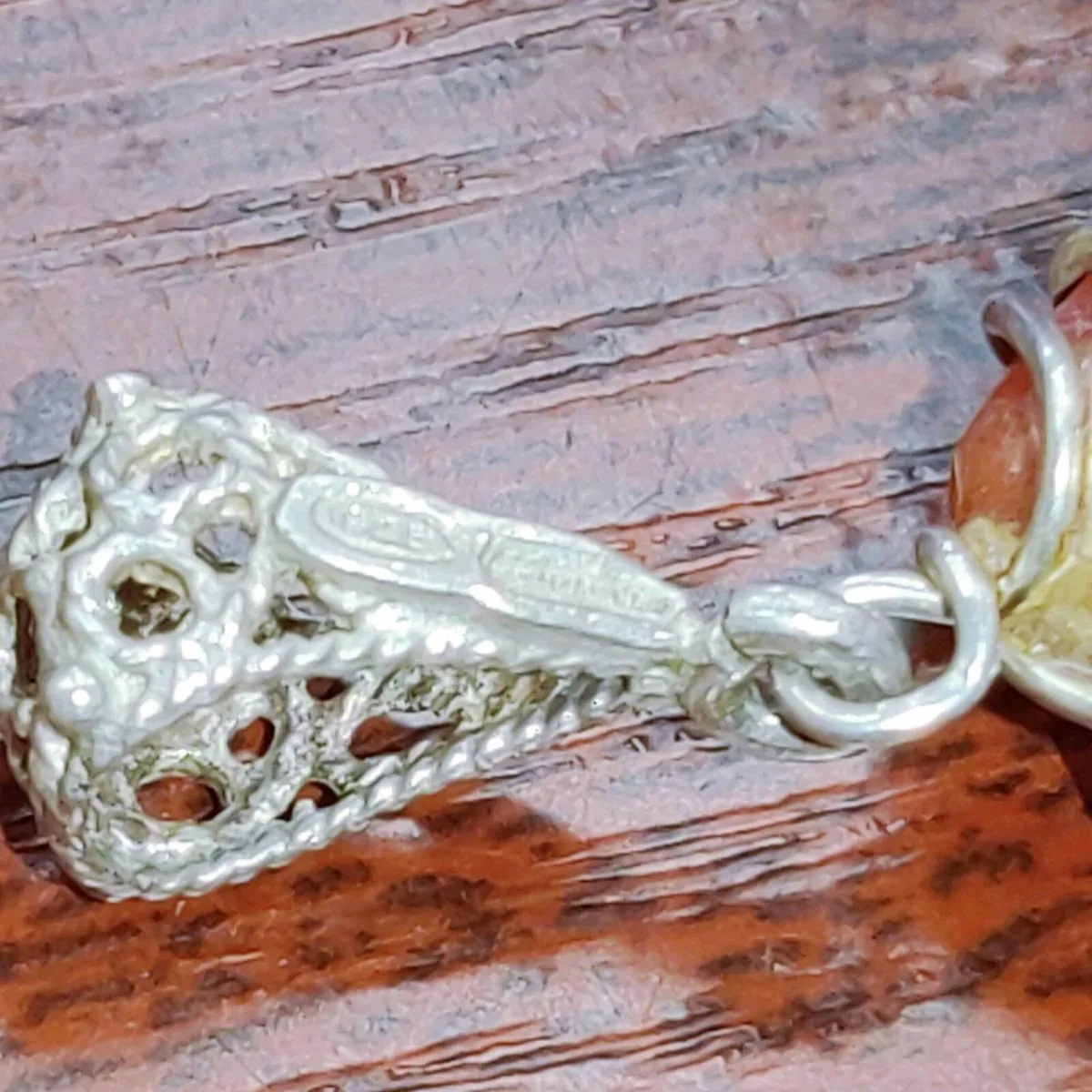 RARE, HUGE CORAL WISHBONE, 925 Silver Pendant ! - Image 3