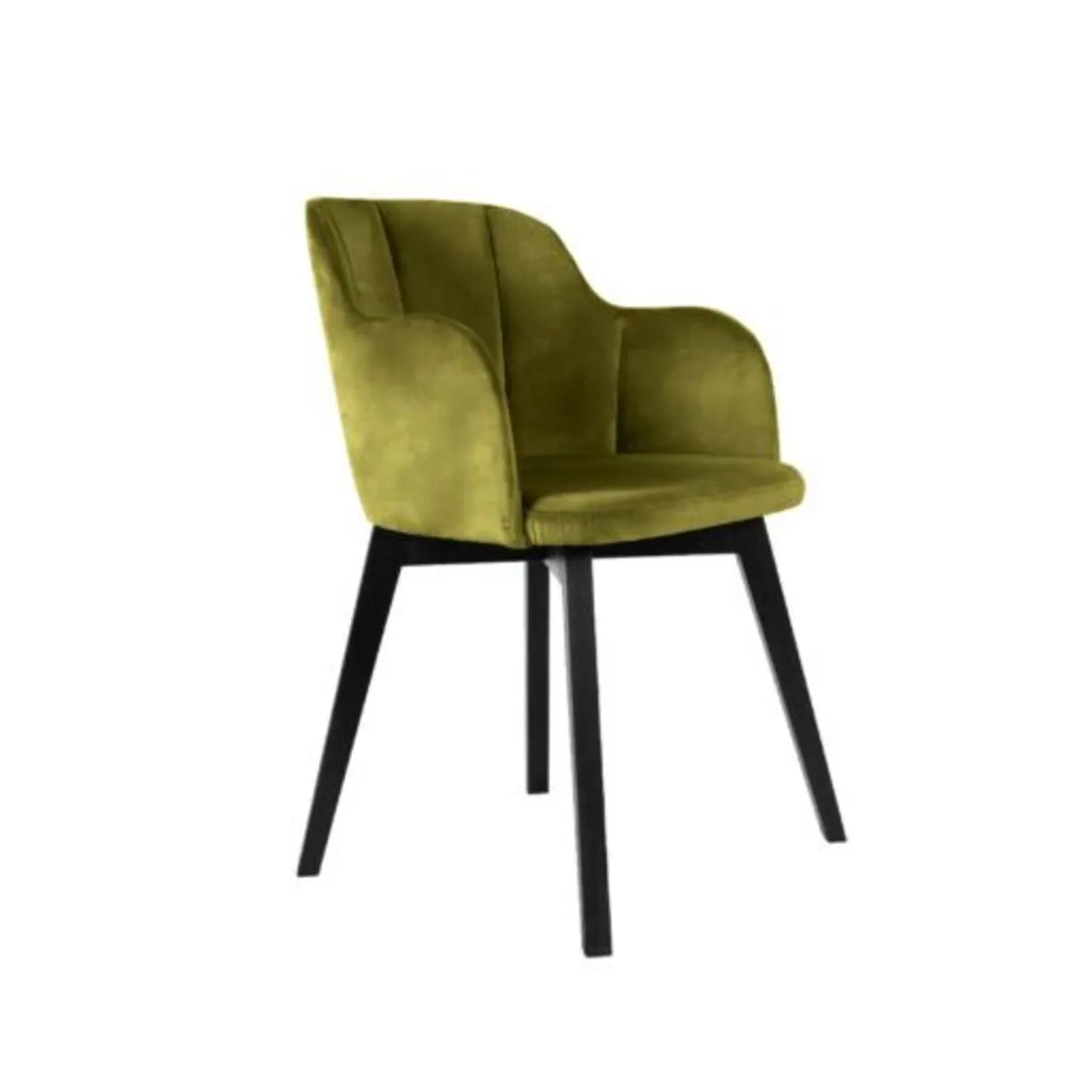 Stockholm Modern Bucket Chair with Channel Tufting - Image 2