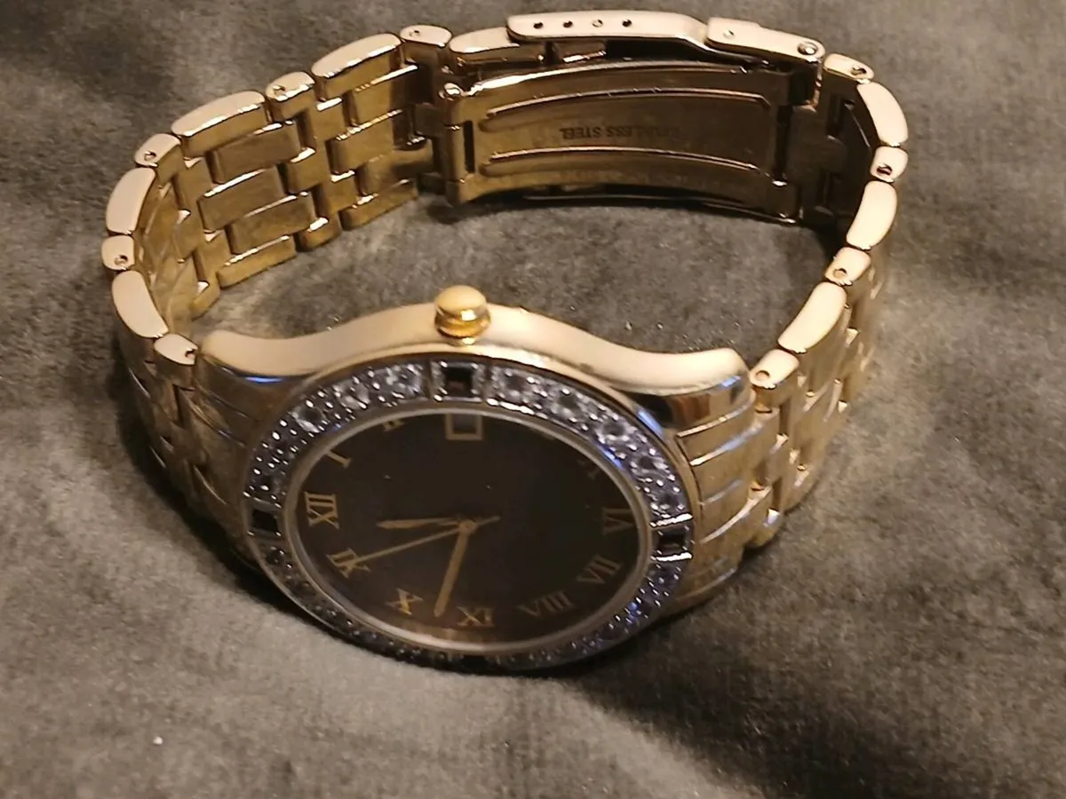 18k gold plate Ingersoll Gems gents watch. - Image 4