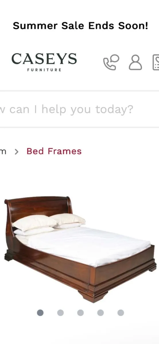 King Size Bed - Loire bed frane low end - Image 4