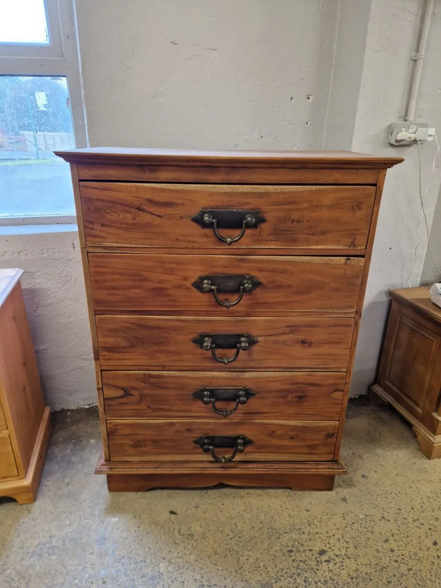 Large  Indian rosewood chest of drawers - Image 2