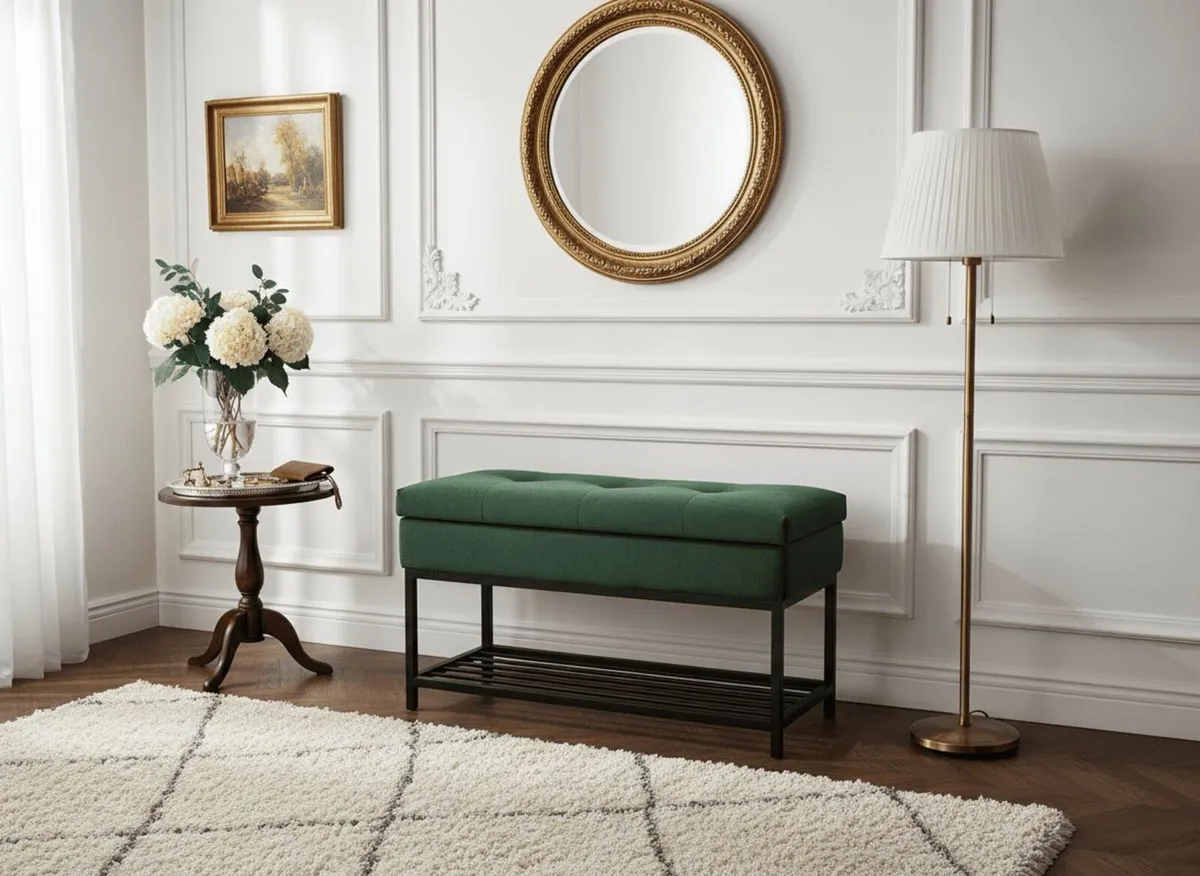 Emerald Vault Storage Ottoman - Image 2