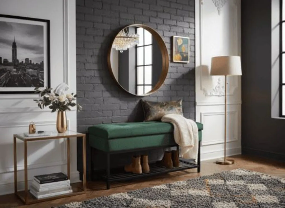 Emerald Vault Storage Ottoman - Image 3