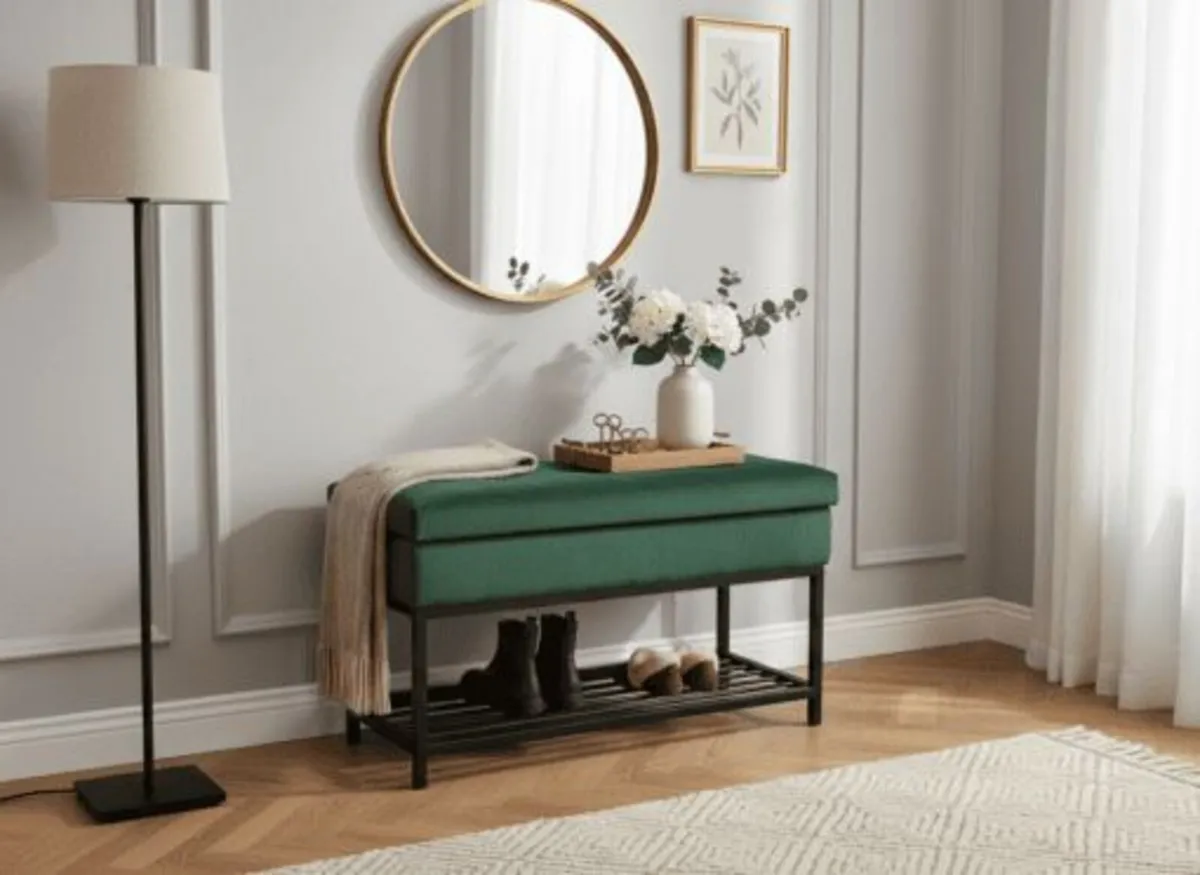 Emerald Vault Storage Ottoman - Image 4