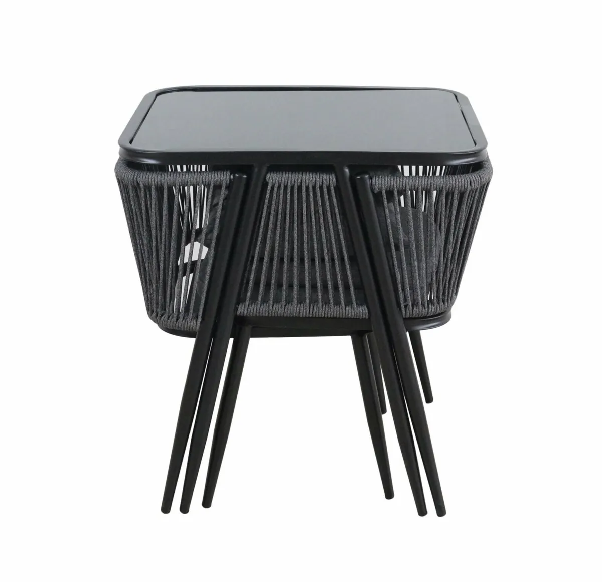 Korfu Coastal Patio Set Outdoor Table + 2 Chairs - Image 1
