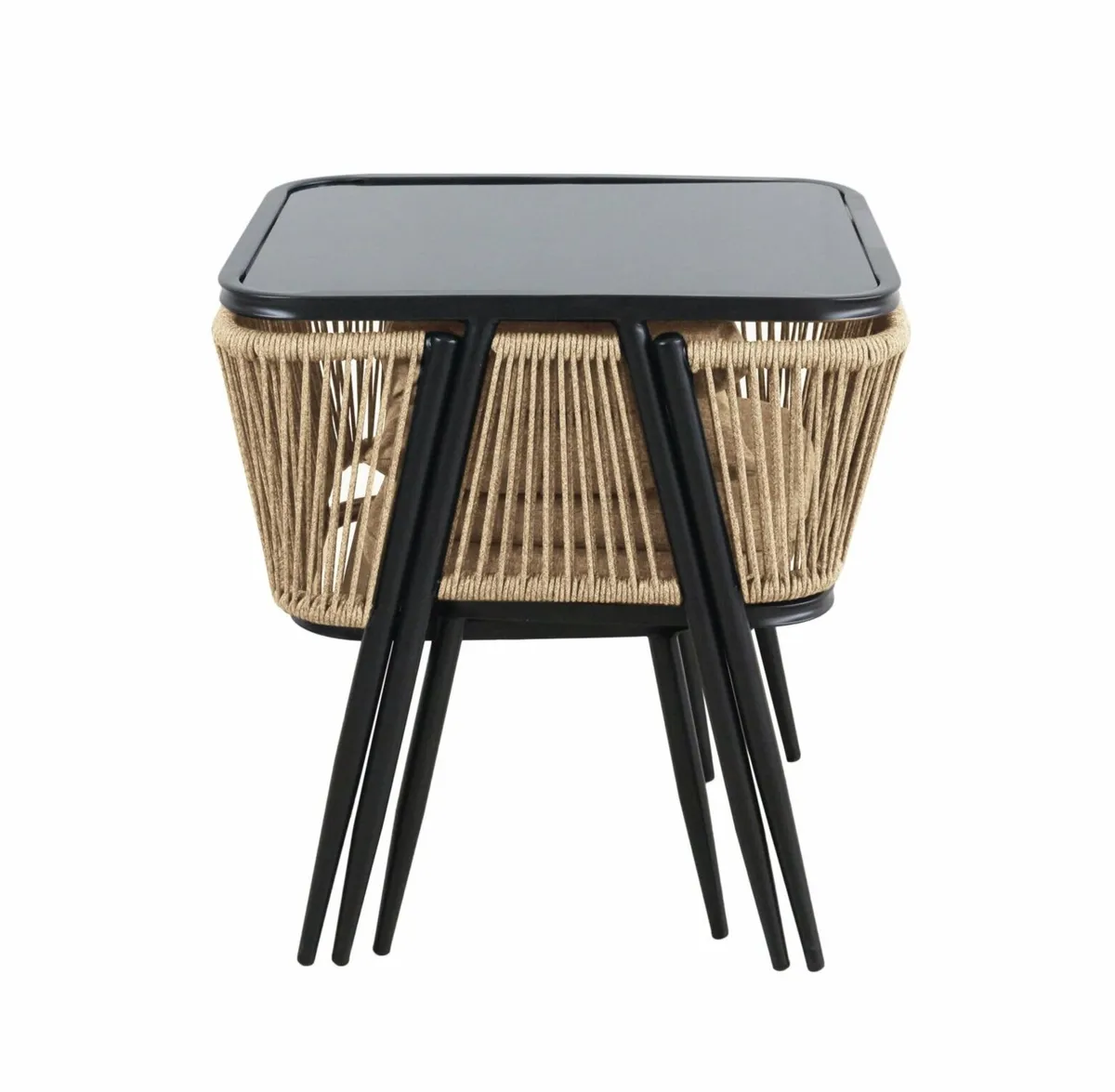 Korfu Coastal Patio Set Outdoor Table + 2 Chairs - Image 3